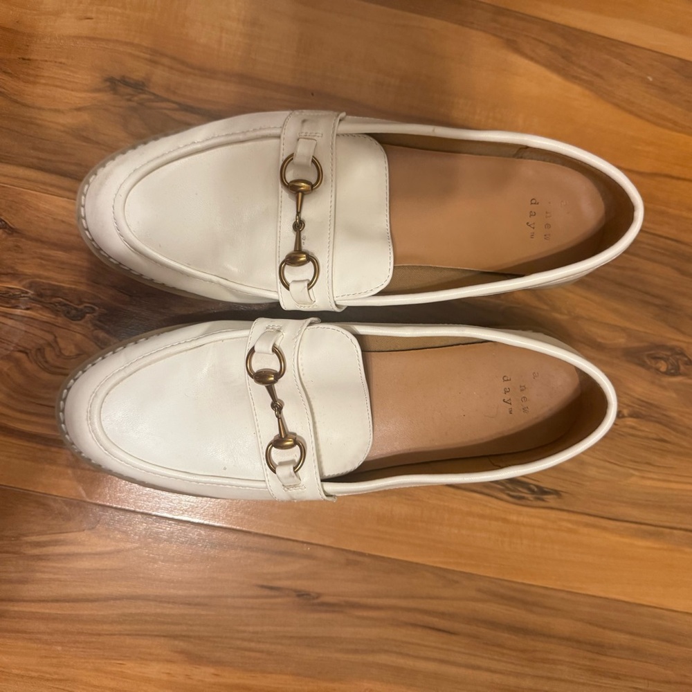 Women's White Loafers